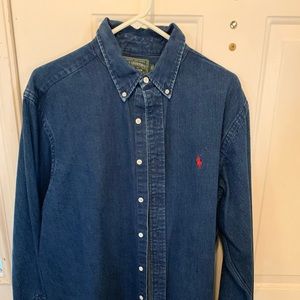 XL Men’s Polo Denim Shirt